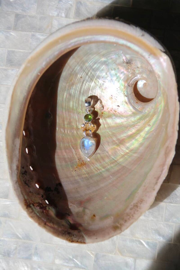 Moonstone, Citrine, Peridot Pendant