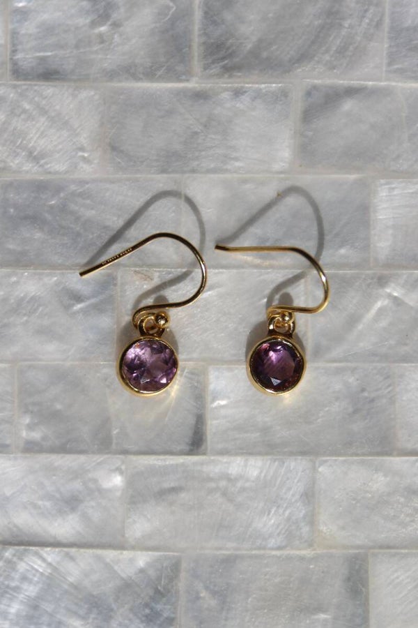 Amethyst Earrings | Gold