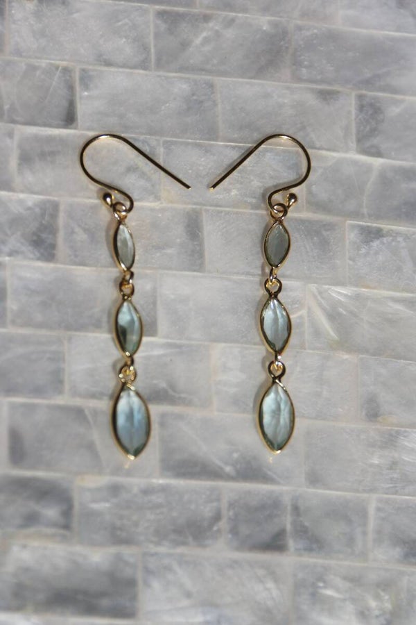 Aquamarine Earrings | Gold
