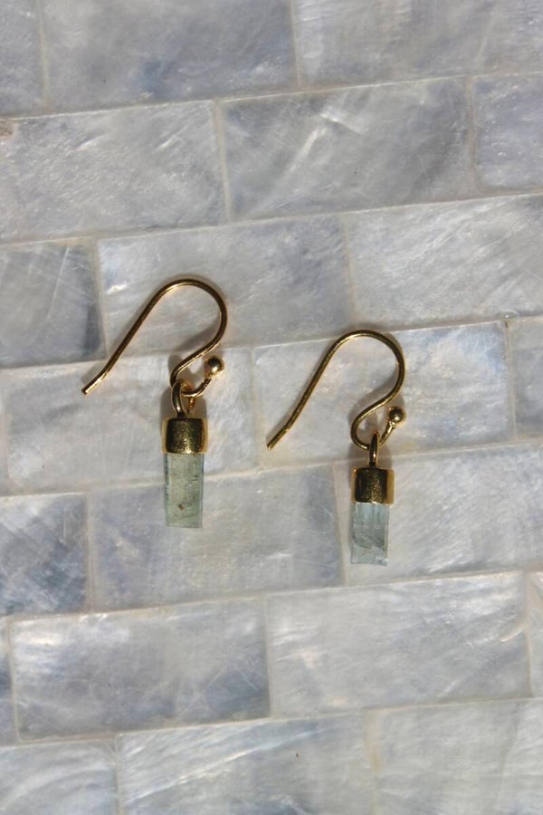 Aquamarine Earrings | Gold