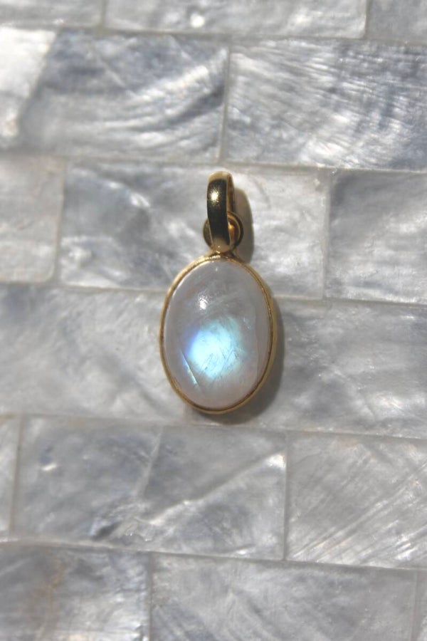 Moon Fairy - Moonstone Pendant | Gold