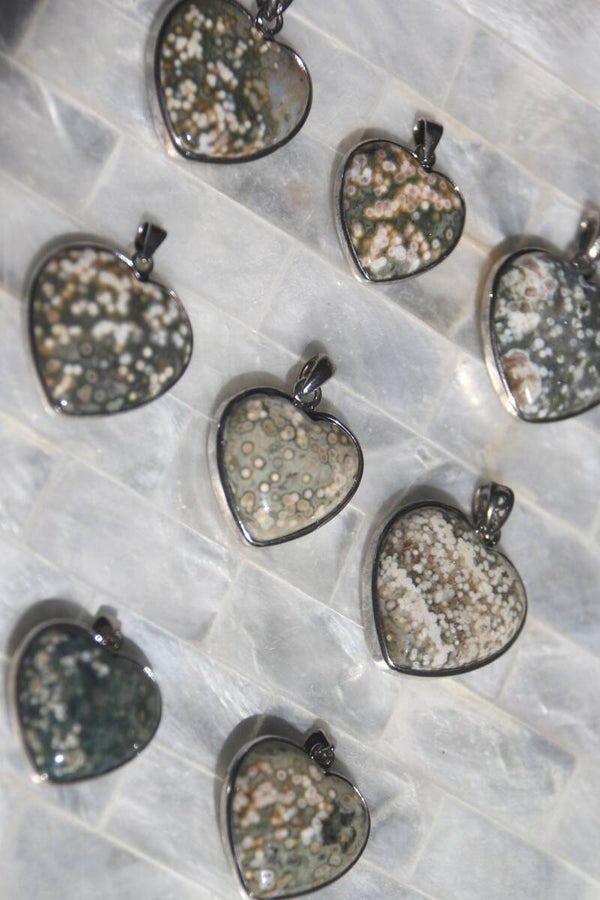 Orbiculair Ocean Jasper Pendant | Silver