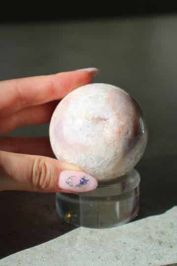 Roze amethist sphere