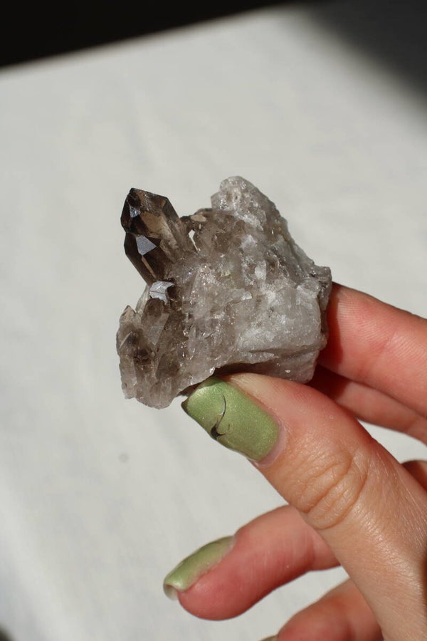 Smoky quartz cluster