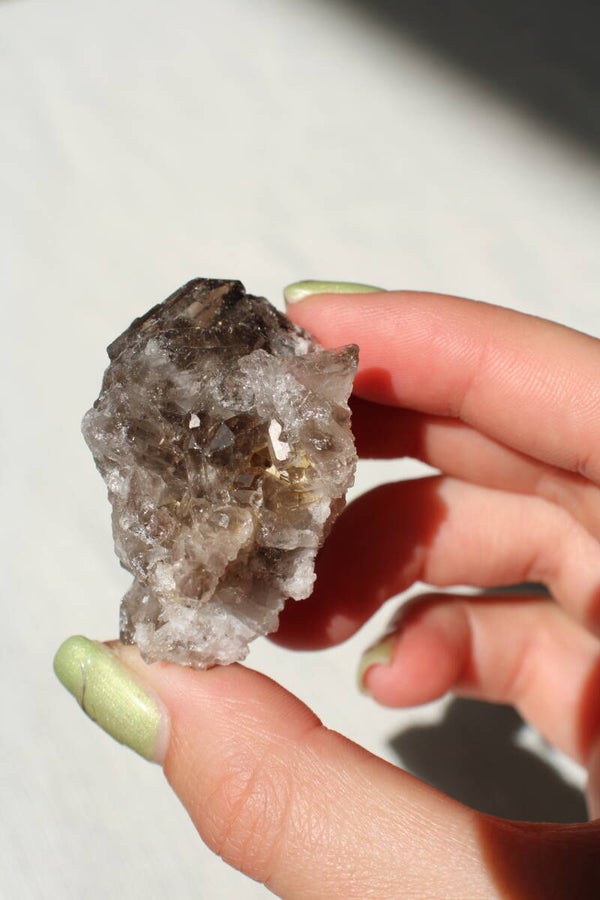 Smoky quartz cluster