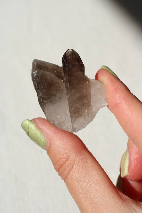 Smoky quartz cluster