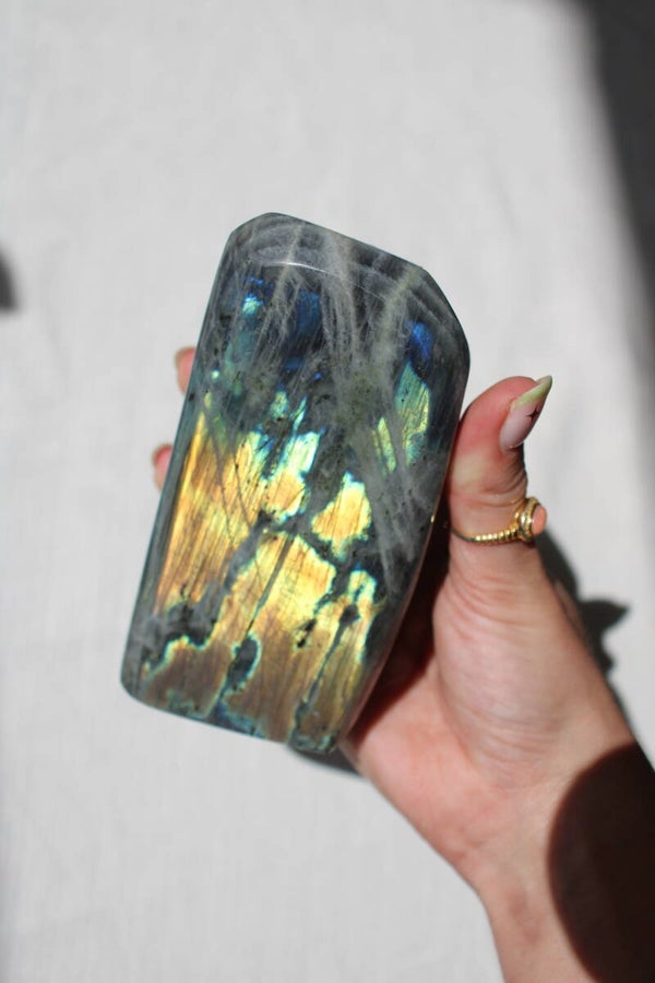Labradorite sculpture