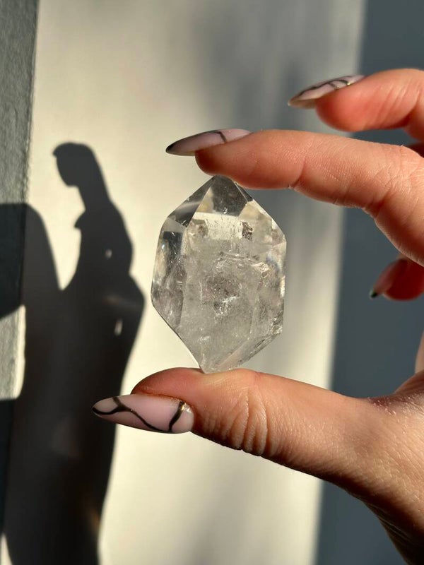 Lemurisch kwarts dubbeleinder (geslepen)