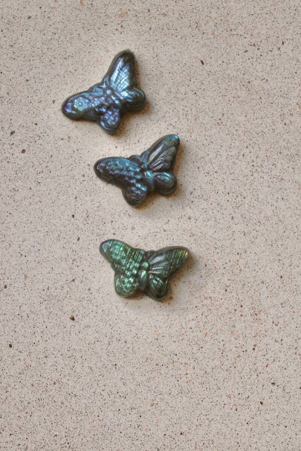 Mini labradorite butterfly