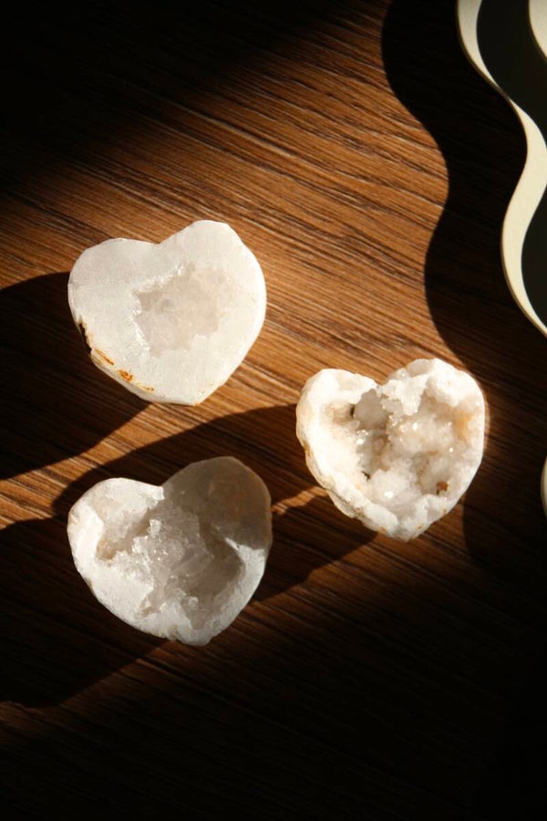 Clear Quartz mini heart
