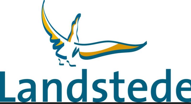 logo Landstede mbo onderwijsinstelling met vogel symbool voor leren en ontwikkeling in regio Zwolle