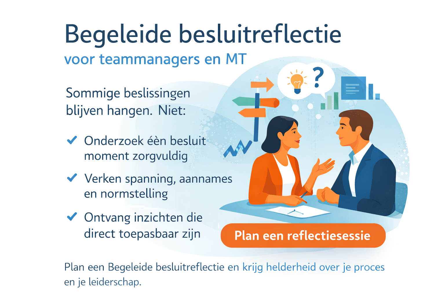 Begeleide besluitreflectie voor teammanagers en MT