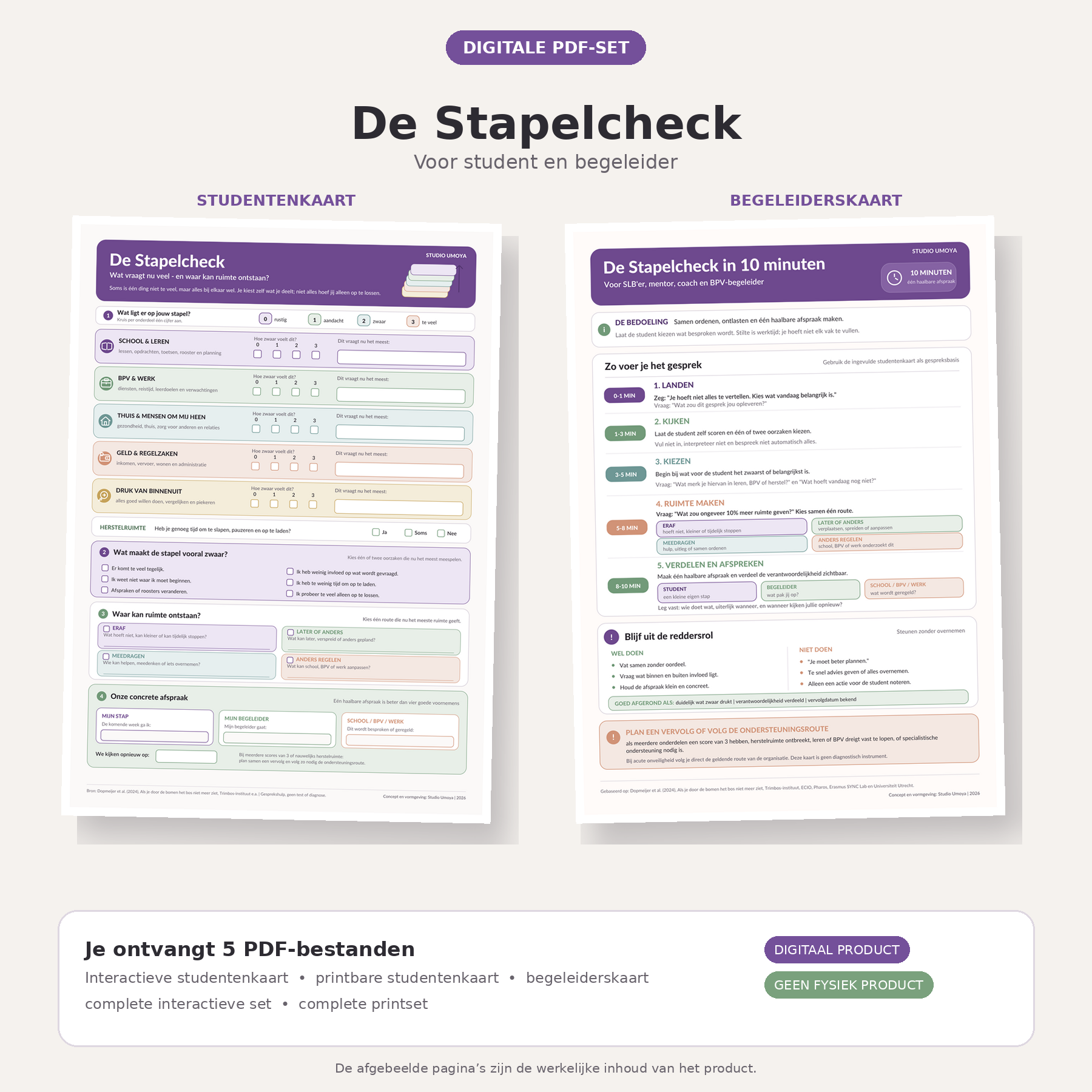 De Stapelcheck – gesprekstool bij stress en overbelasting in het mbo