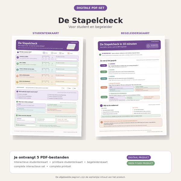 De Stapelcheck – gesprekstool bij stress en overbelasting in het mbo