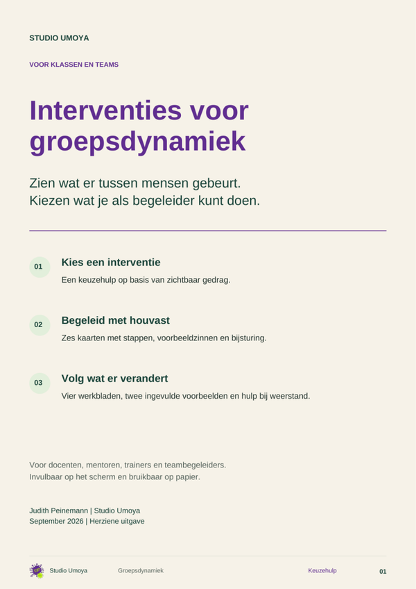 Interventies voor groepsdynamiek | Klassen en teams