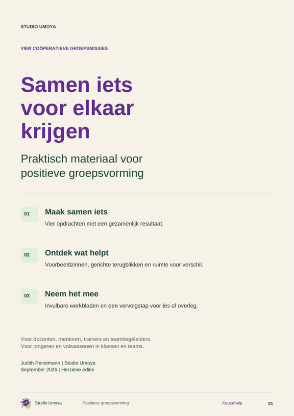 Samen iets voor elkaar krijgen | Vier groepsmissies