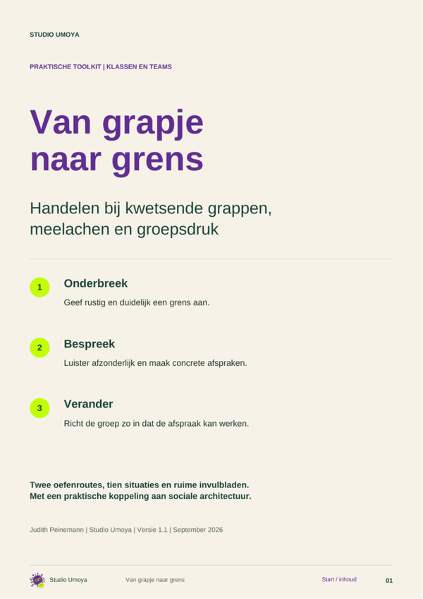 Van grapje naar grens | Toolkit voor klas en team