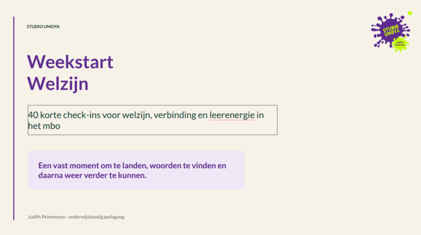 Weekstart welzijn (40 weken)