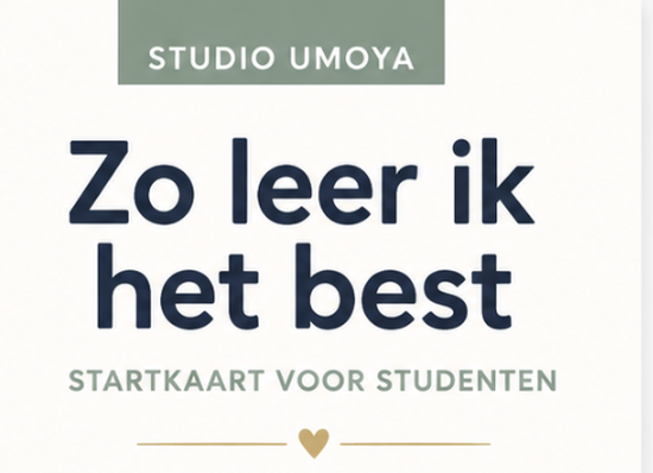 Zo leer ik het best – startkaart voor studenten