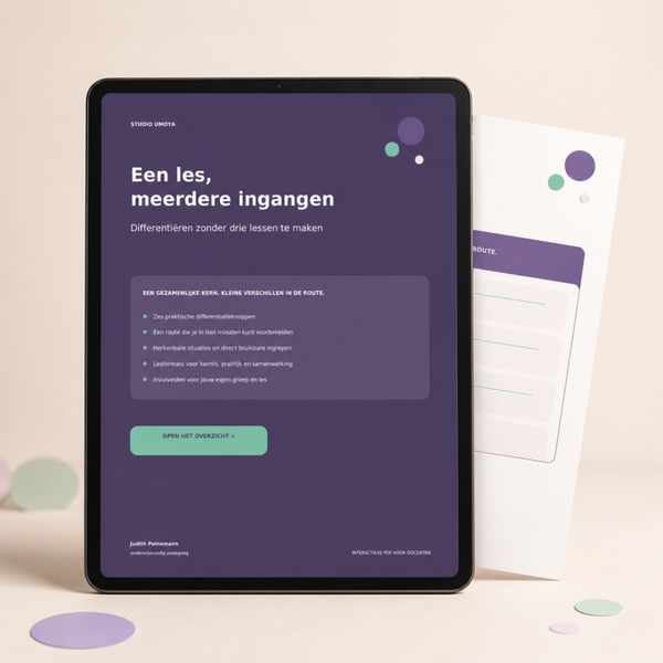 Differentiëren zonder 3 lessen te maken