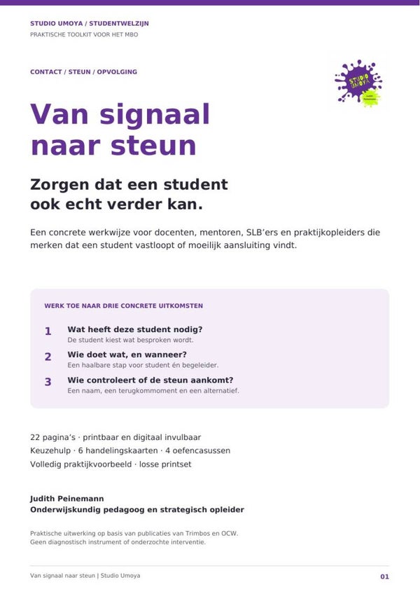 Van signaal naar steun – toolkit studentwelzijn