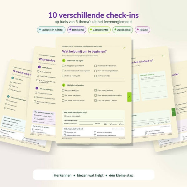A5-afscheurblok voor studentenwelzijn en leerenergie