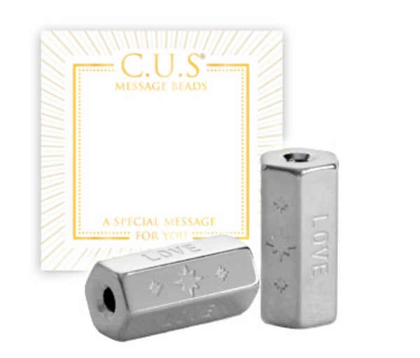 C.U.S. Message Beads Love & sterren Zilver