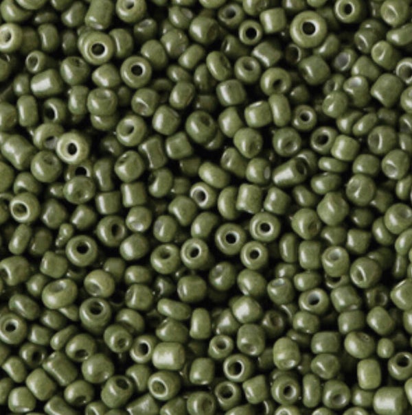 Rocailles 2mm Khaki Green