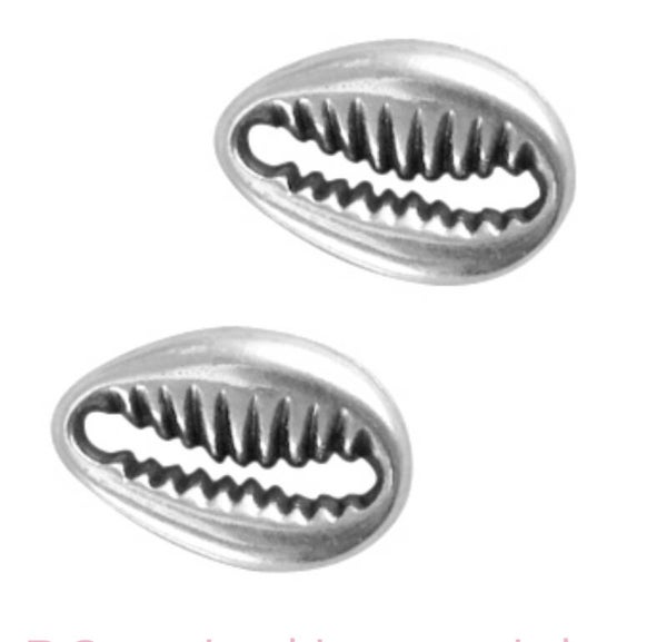 DQ schelp zilver 12x8 mm 
