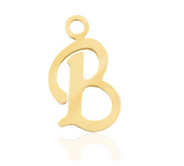 Stainless steel initial / letter (rvs) B