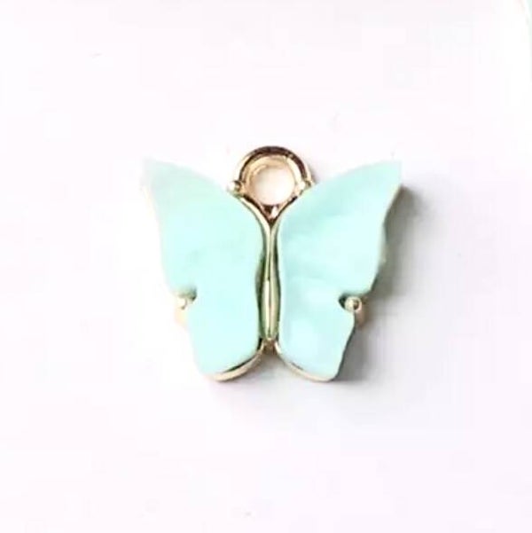 Bedel / Hanger Butterfly Blue -Goud 