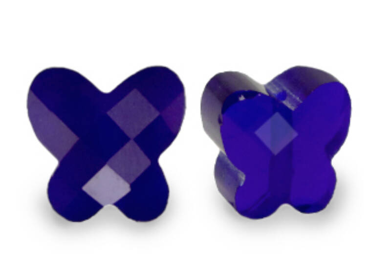Facet kralen butterfly dark blue