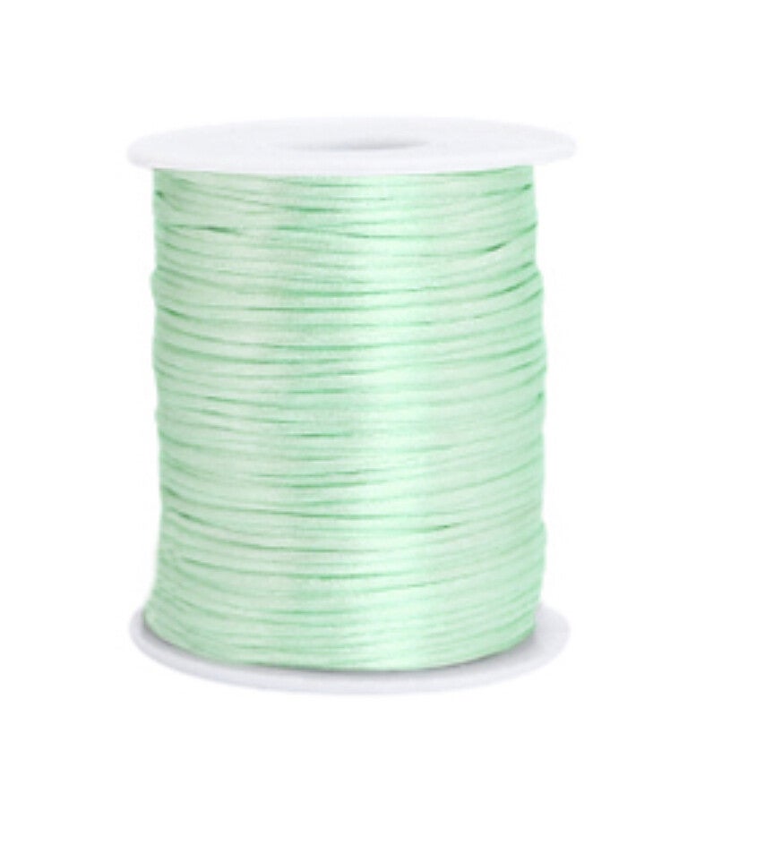 Satijn koord 1,5 mm Neo mint green 4 meter 