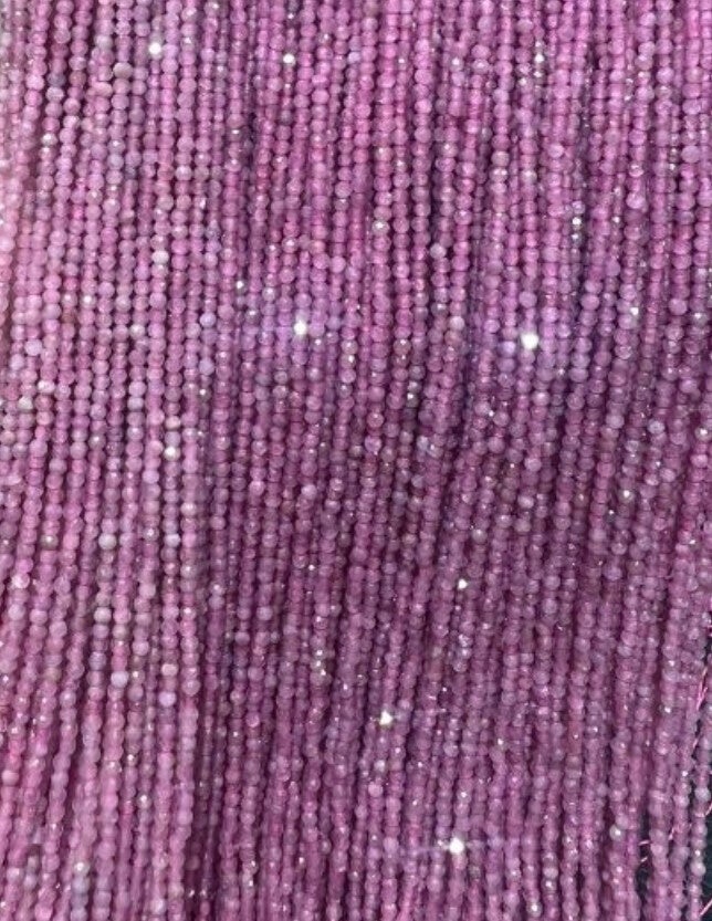 Natuursteen kralen 2mm Roze toermalijn