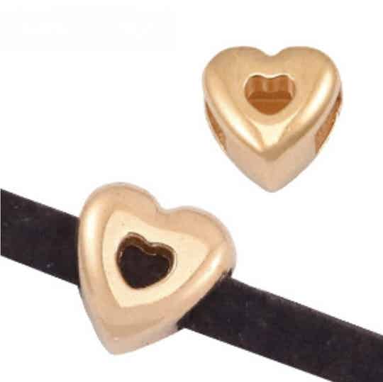 DQ schuiver hart rosé goud.