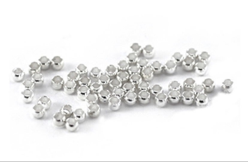 DQ knijpkralen zilver 2 mm