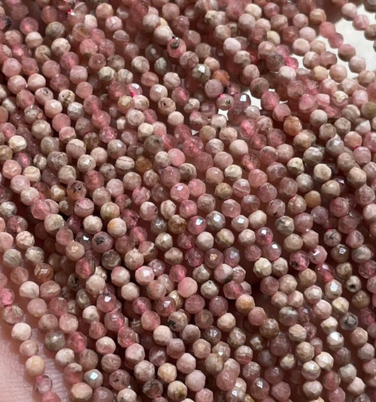 Natuursteen kralen 2mm rhodoniet