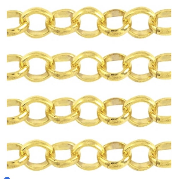 BQ metalen jasseron 6mm Goud rond.