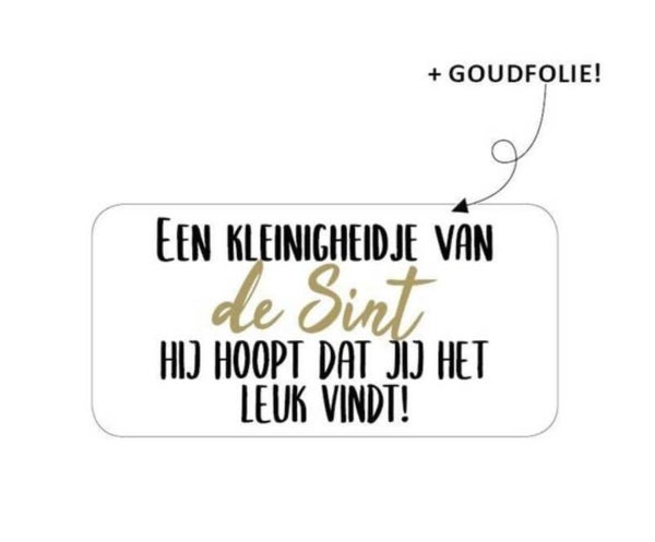 Sticker een kleinigheidje van de sint 