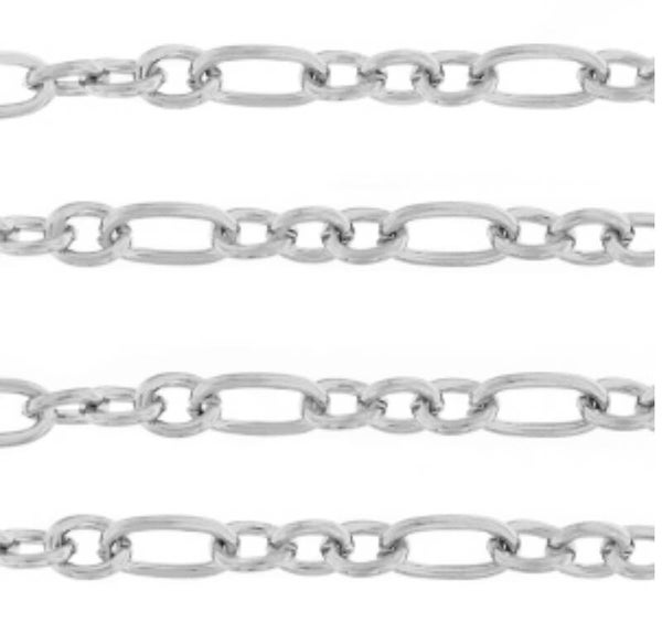 Stainless steel jasseron 14x7mm