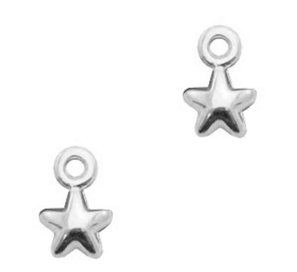 DQ bedel / hanger metaal ster zilver