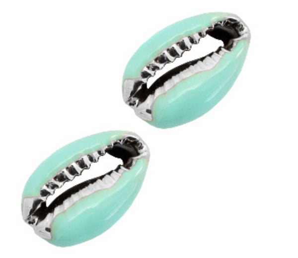 Kauri shell special Turquoise green - Zilver 