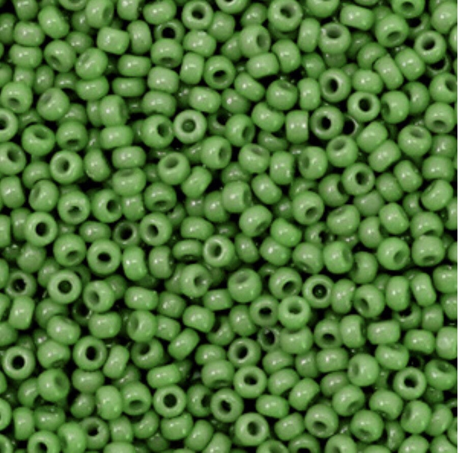 Miyuki 11/0 2mm Opaque green 11-411