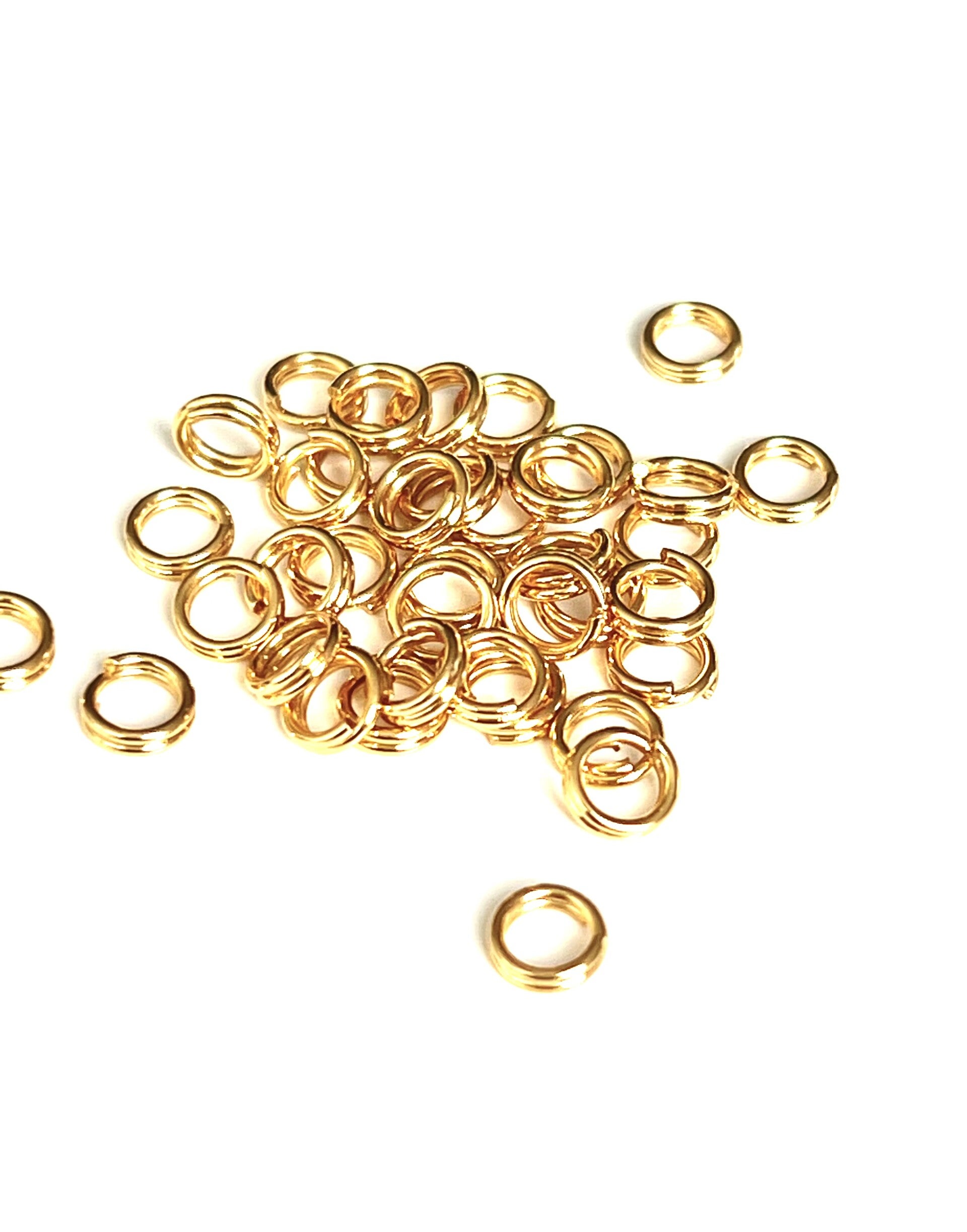 Stainless steel splitring 5mm Goud