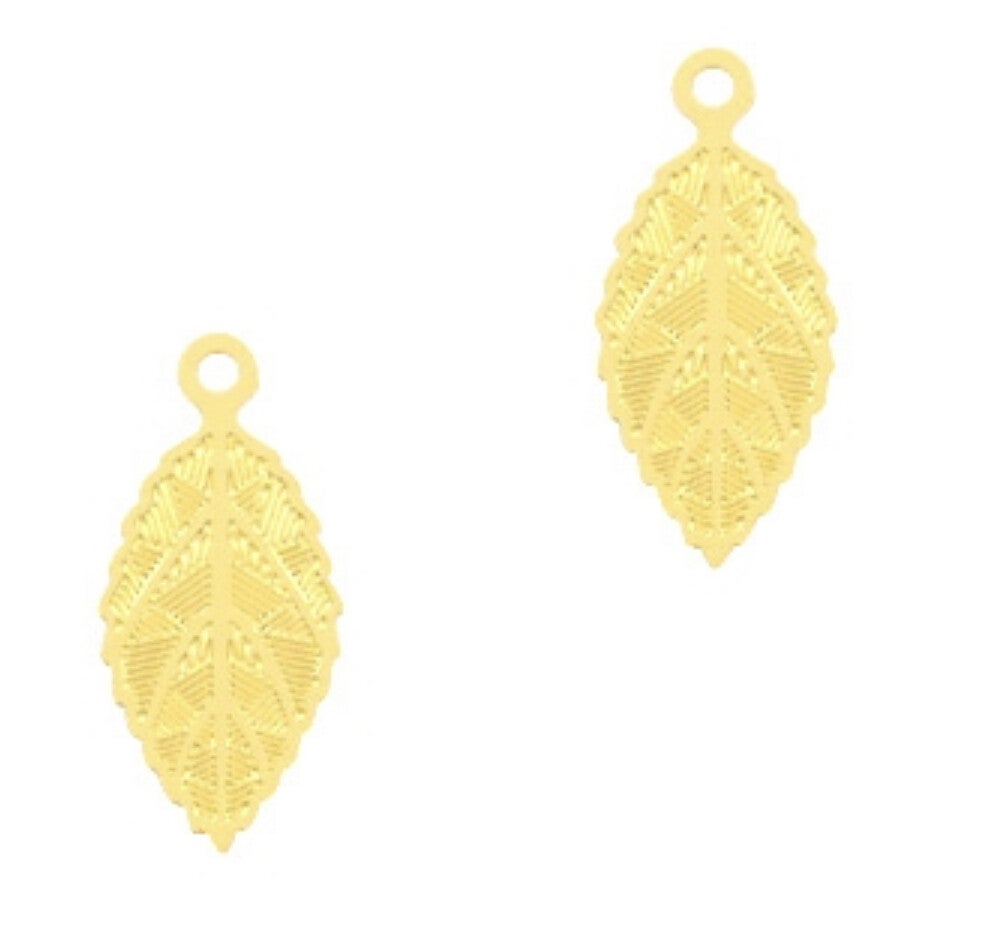 Bohemian hanger blad goud. 