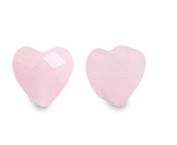 Facet fashion kralen hart Pink alabaster