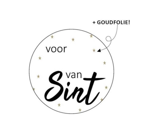 Sticker voor van Sint 