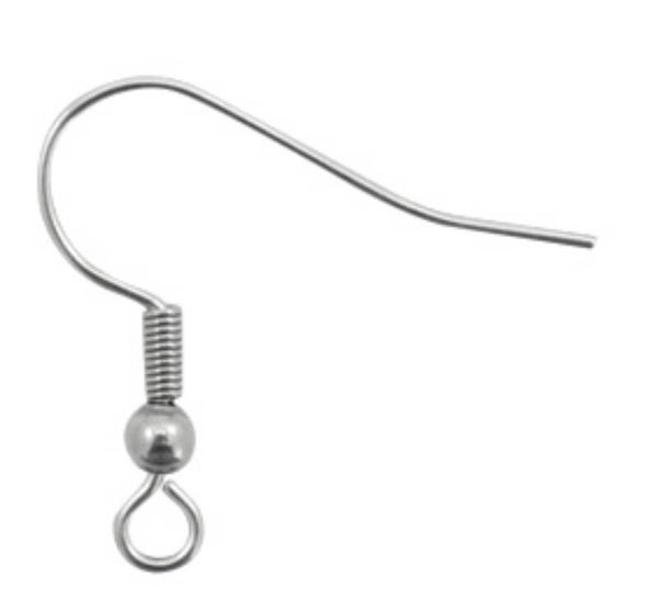 Stainless steel Roestvrij staal (RVS) oorbellen/oorhanger Antiek zilver