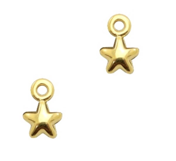 DQ bedel / hanger metaal ster goud