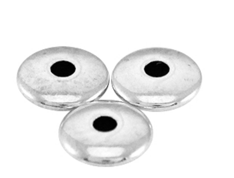DQ disk kralen 5x1,5mm zilver